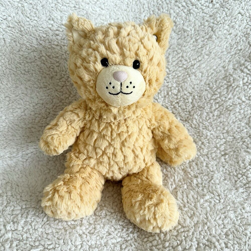 Steiff Soft Cuddly Friends Stuffed Plush Peach Apricot Kitty Cat Whiskers 12"